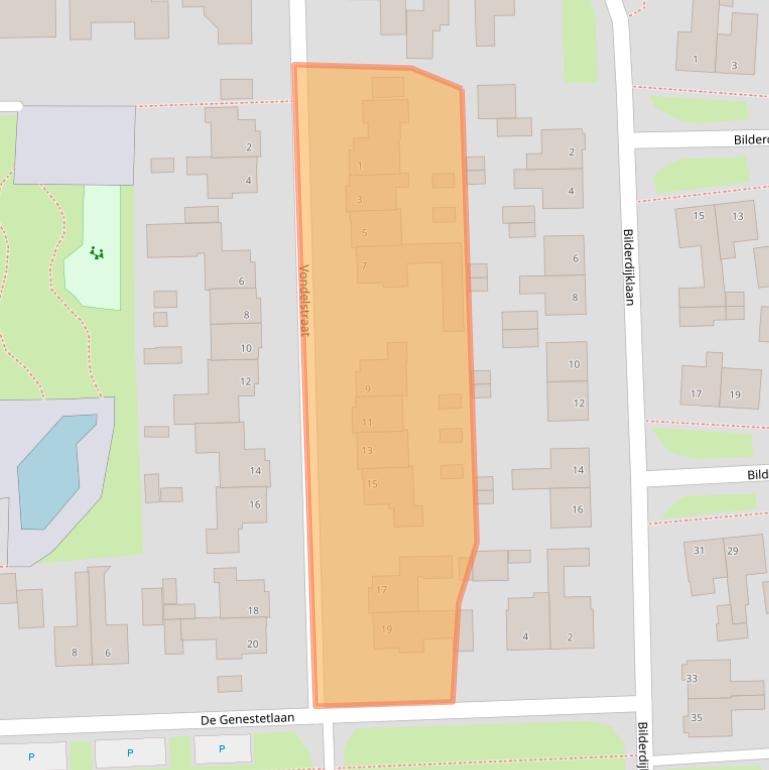 Kaart van postcodegebied 7901HP.