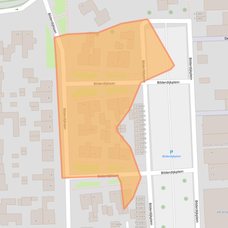 Kaart van postcodegebied 7901JA.