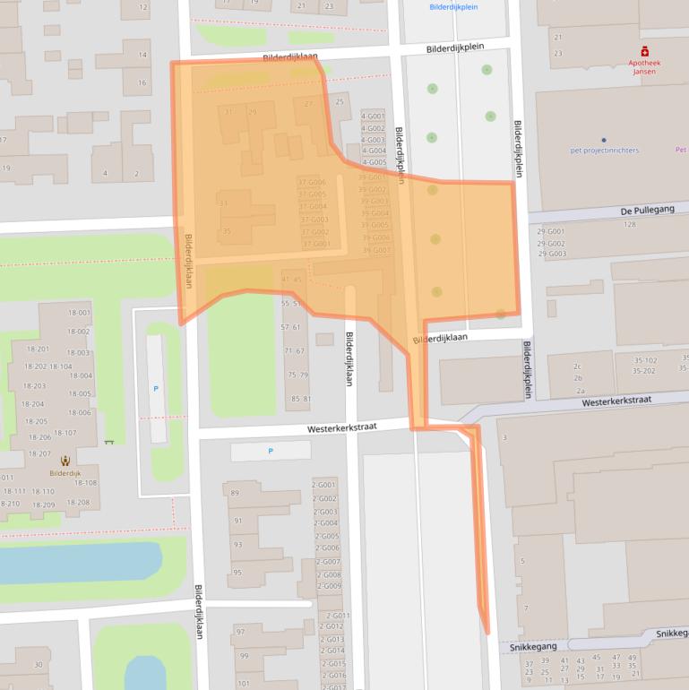 Kaart van postcodegebied 7901JB.