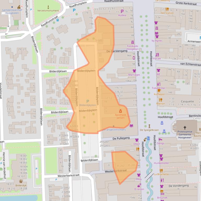 Kaart van postcodegebied 7901JM.