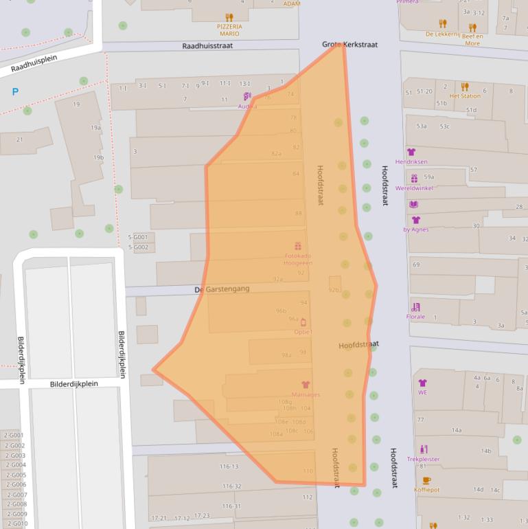 Kaart van postcodegebied 7901JT.