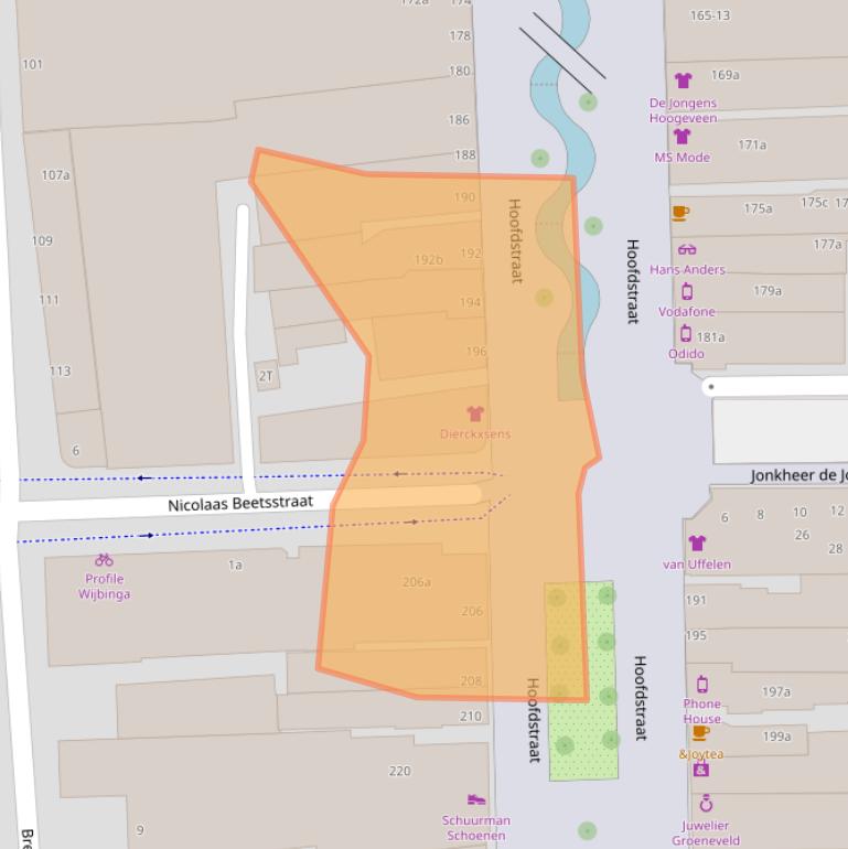 Kaart van postcodegebied 7901JX.