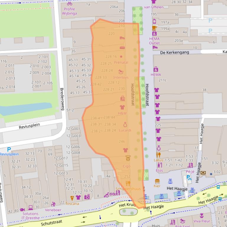 Kaart van postcodegebied 7901JZ.