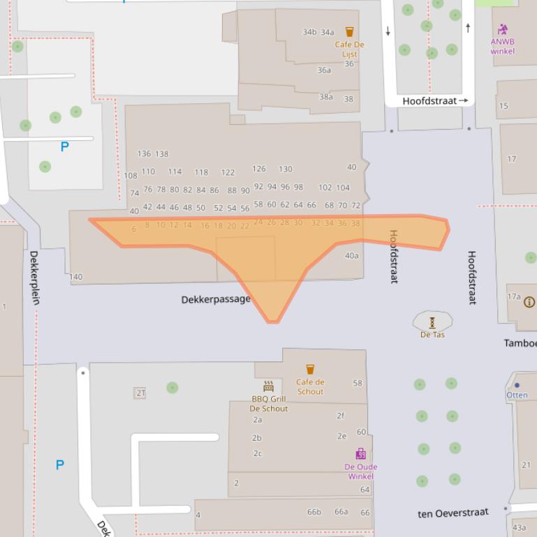 Kaart van postcodegebied 7901KB.
