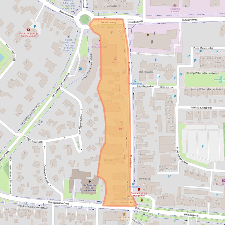 Kaart van postcodegebied 7901LA.