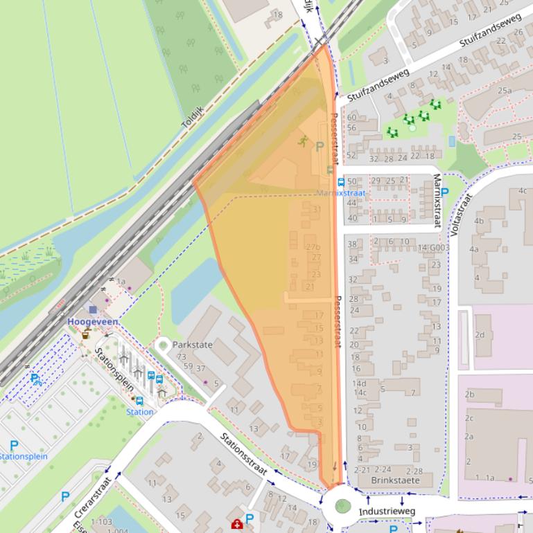 Kaart van postcodegebied 7901LB.