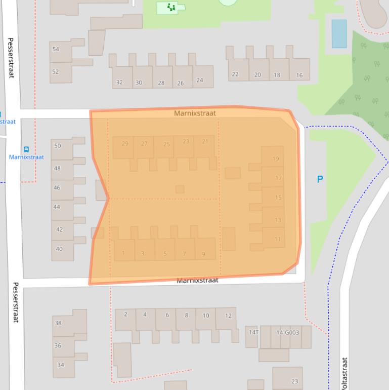 Kaart van postcodegebied 7901LG.