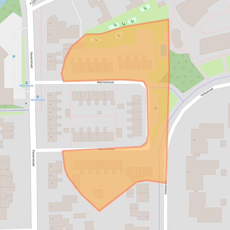 Kaart van postcodegebied 7901LH.