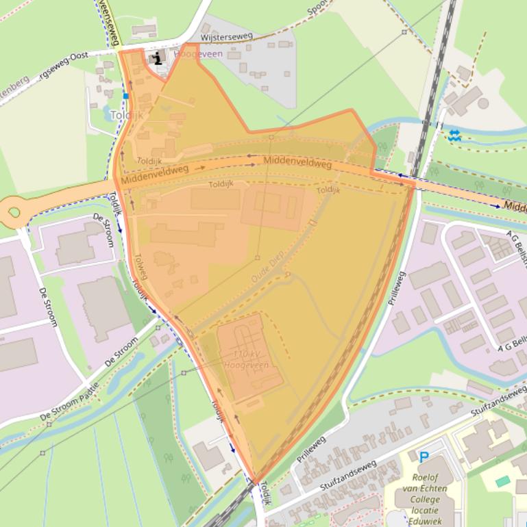 Kaart van postcodegebied 7901TA.