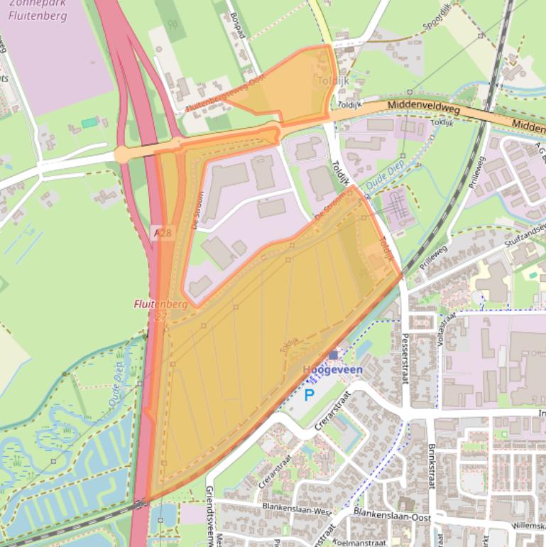 Kaart van postcodegebied 7901TB.