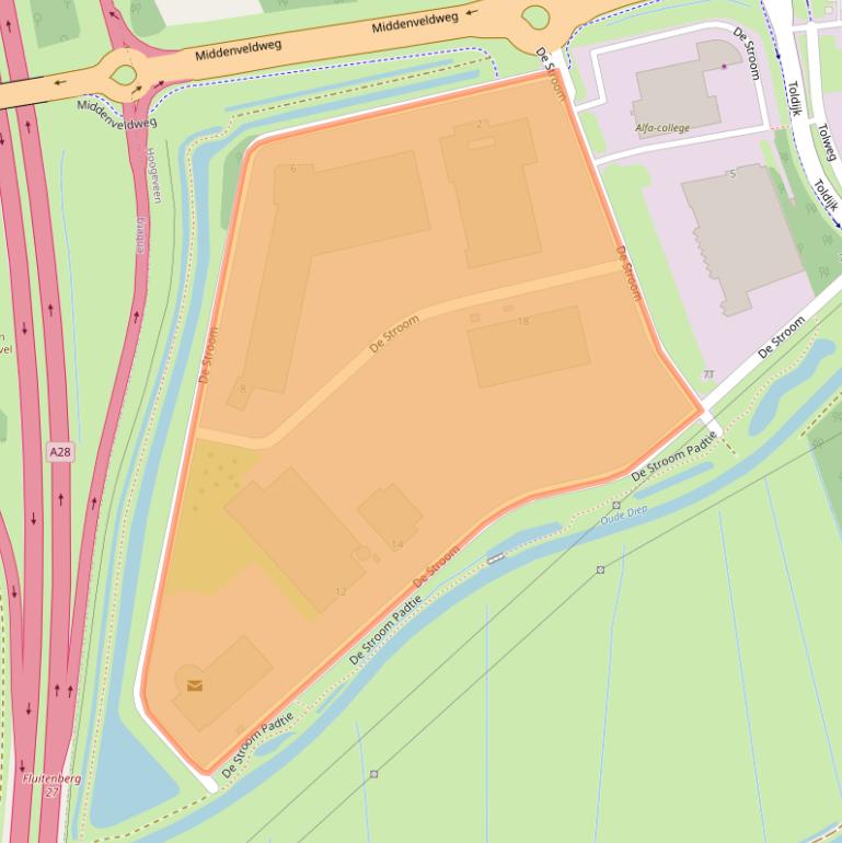 Kaart van postcodegebied 7901TE.