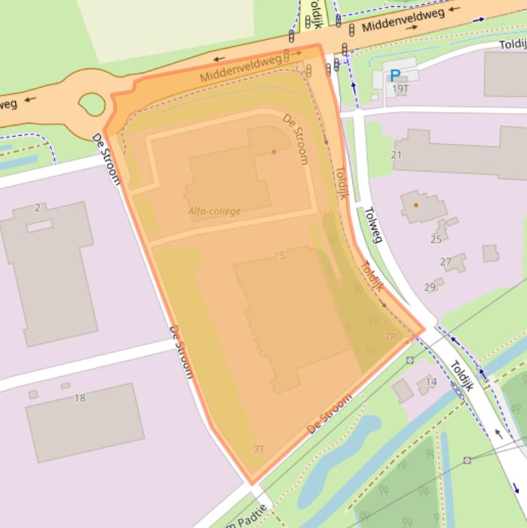 Kaart van postcodegebied 7901TG.