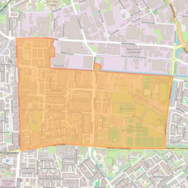 Kaart van postcodegebied 7902.