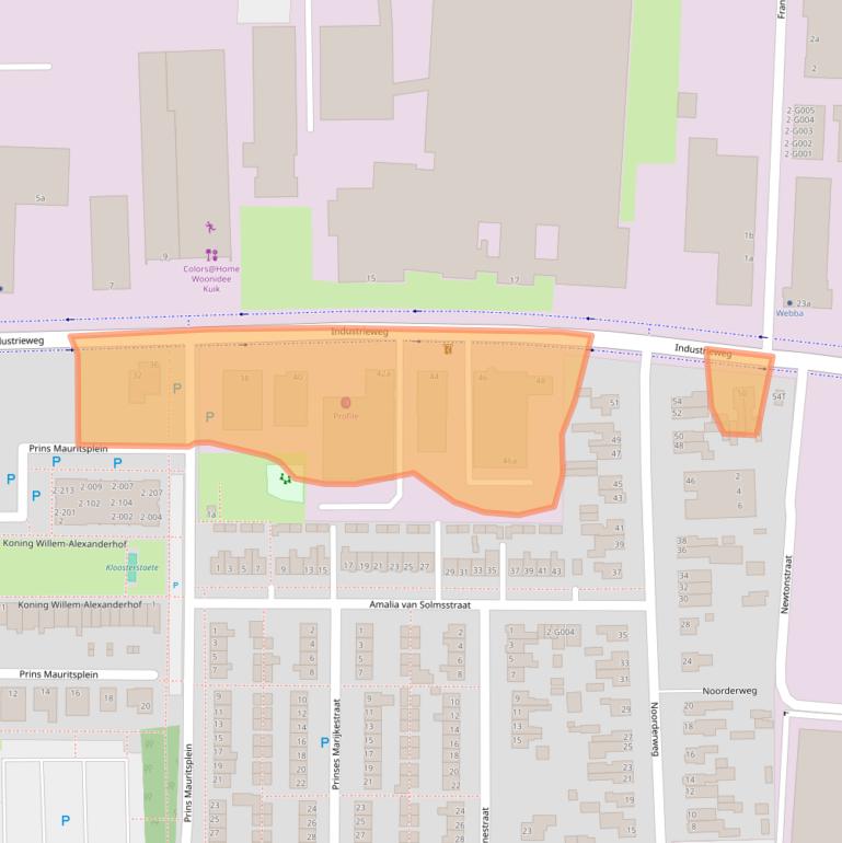 Kaart van postcodegebied 7902AB.