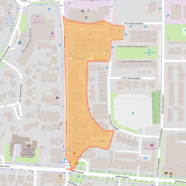 Kaart van postcodegebied 7902AC.