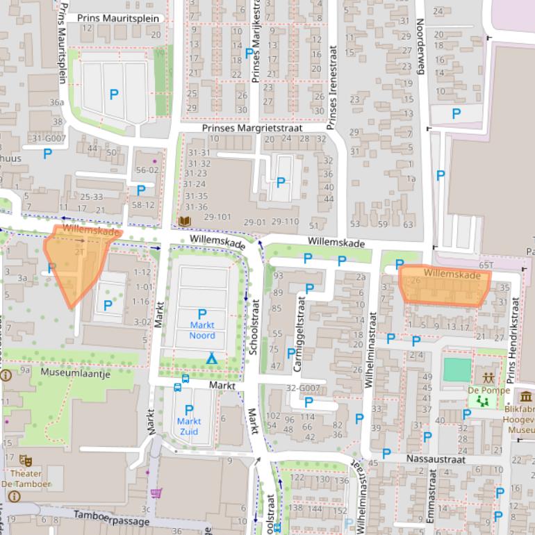 Kaart van postcodegebied 7902AX.