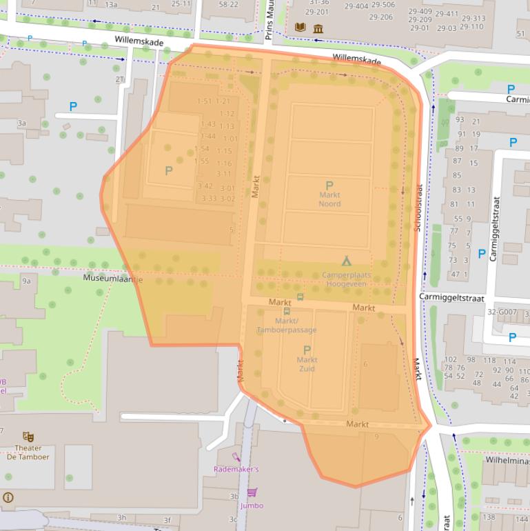 Kaart van postcodegebied 7902BK.