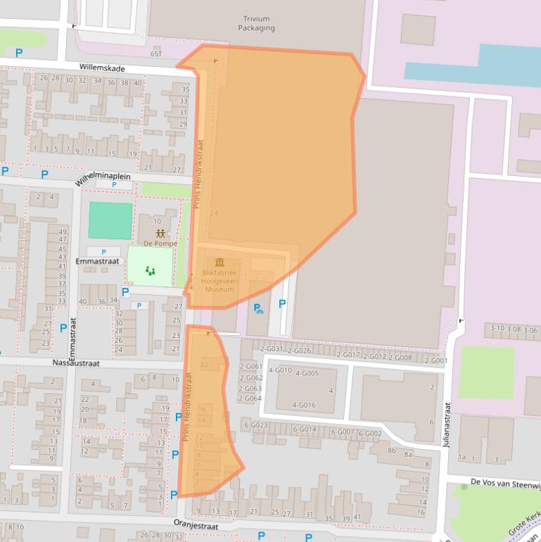 Kaart van postcodegebied 7902BZ.