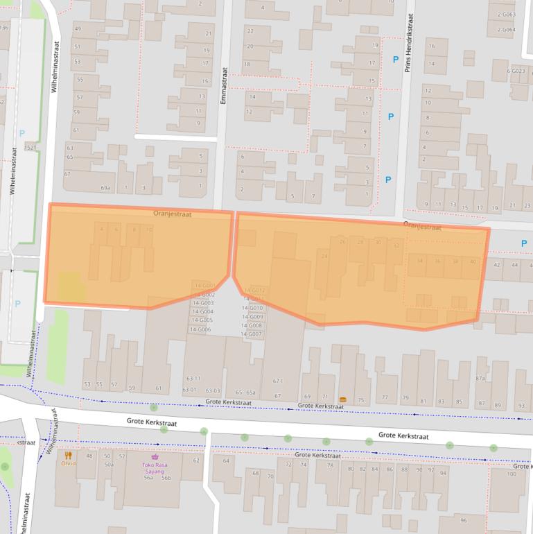Kaart van postcodegebied 7902CB.