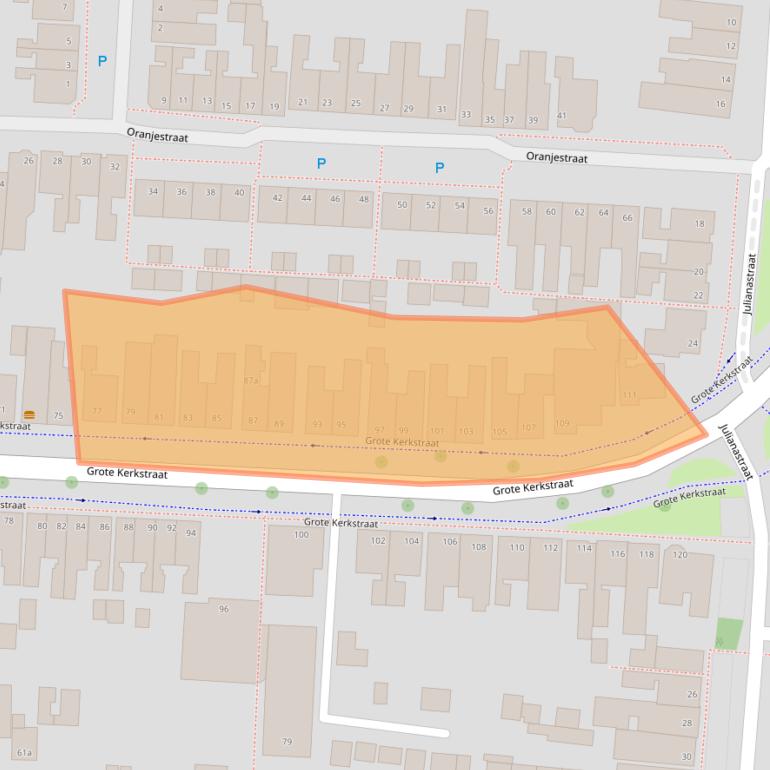 Kaart van postcodegebied 7902CH.