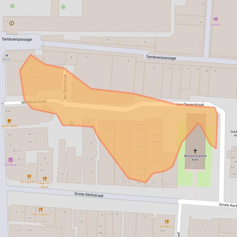 Kaart van postcodegebied 7902CR.