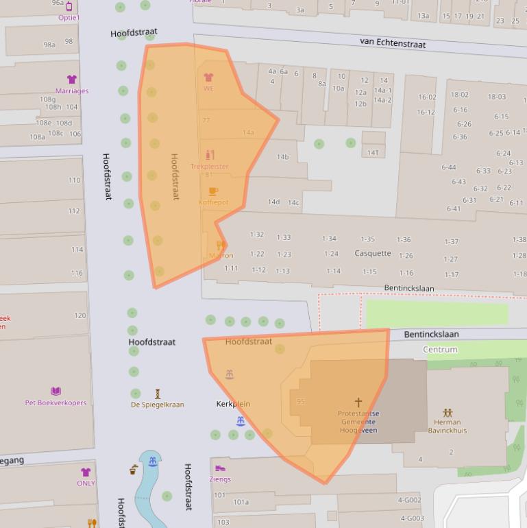 Kaart van postcodegebied 7902EC.