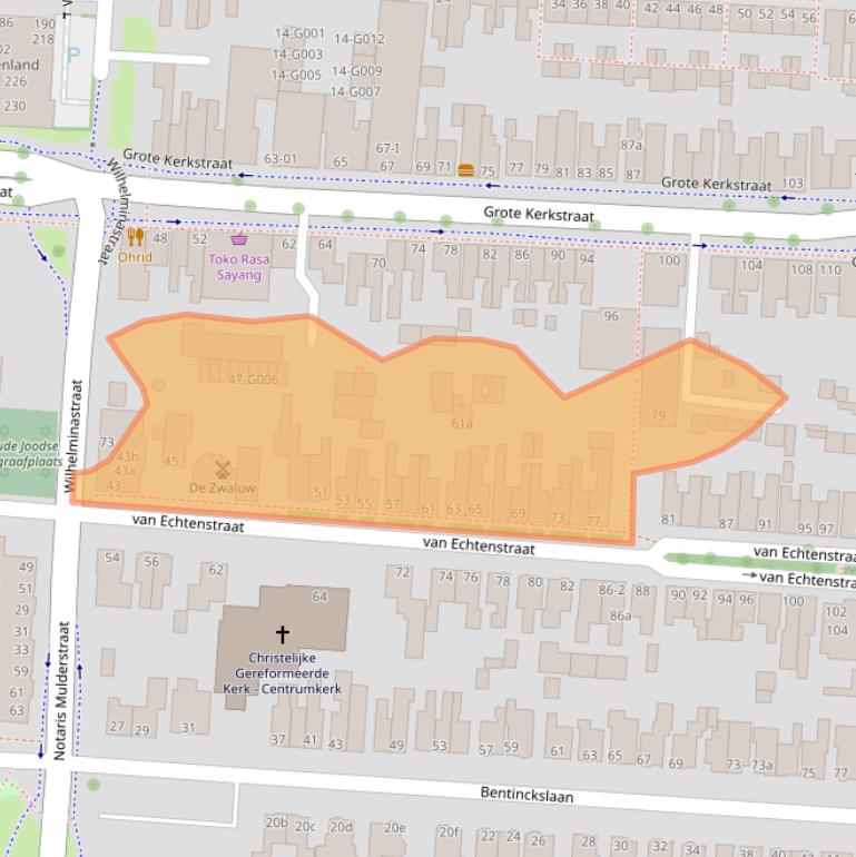 Kaart van postcodegebied 7902EL.