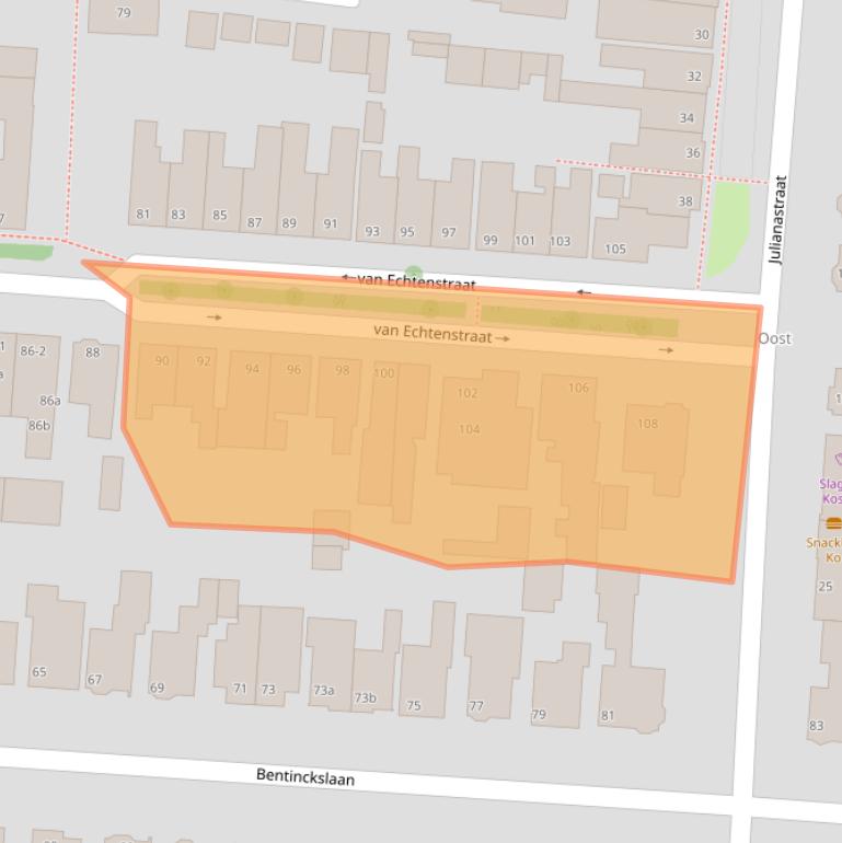 Kaart van postcodegebied 7902ER.