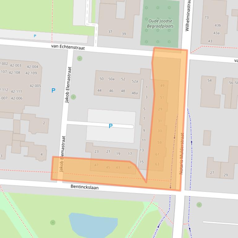 Kaart van postcodegebied 7902EW.