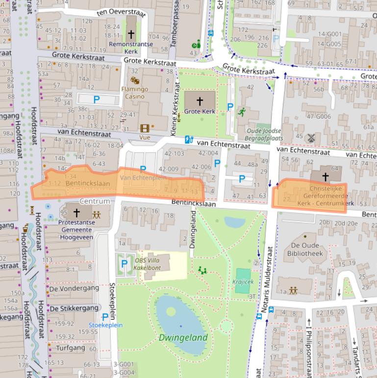 Kaart van postcodegebied 7902GA.