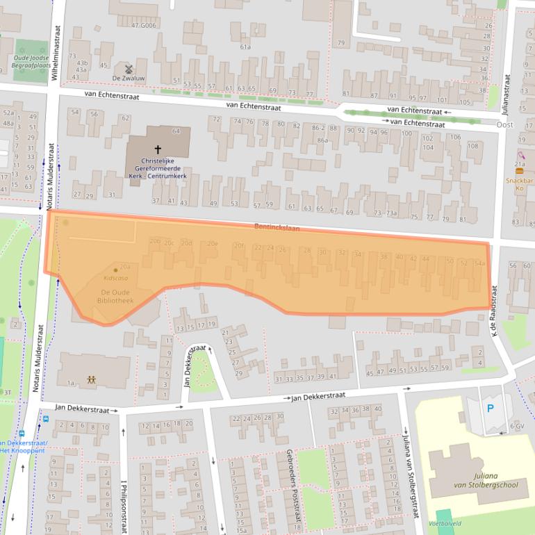 Kaart van postcodegebied 7902GG.