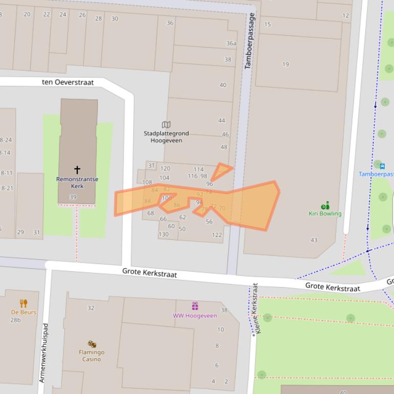 Kaart van postcodegebied 7902GR.