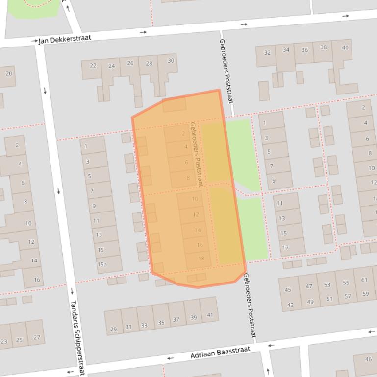 Kaart van postcodegebied 7902HX.