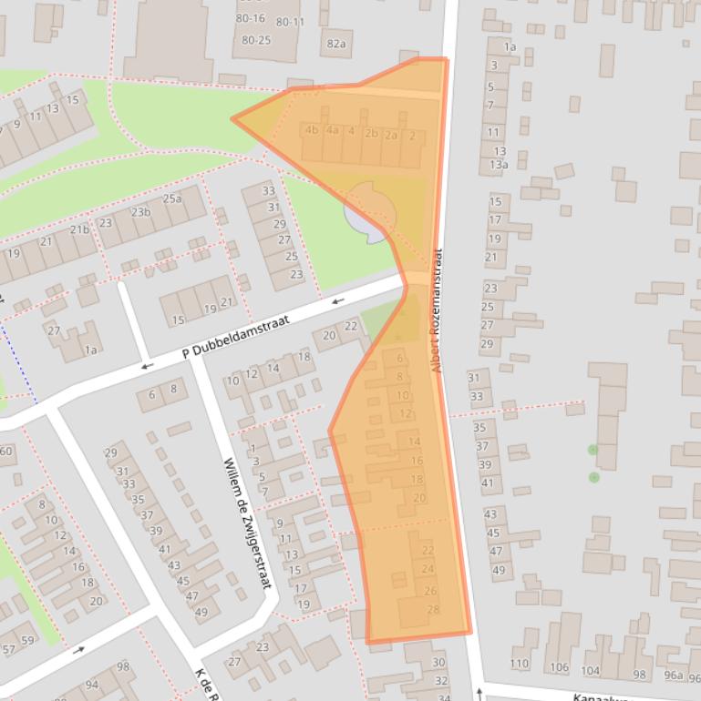 Kaart van postcodegebied 7902JT.