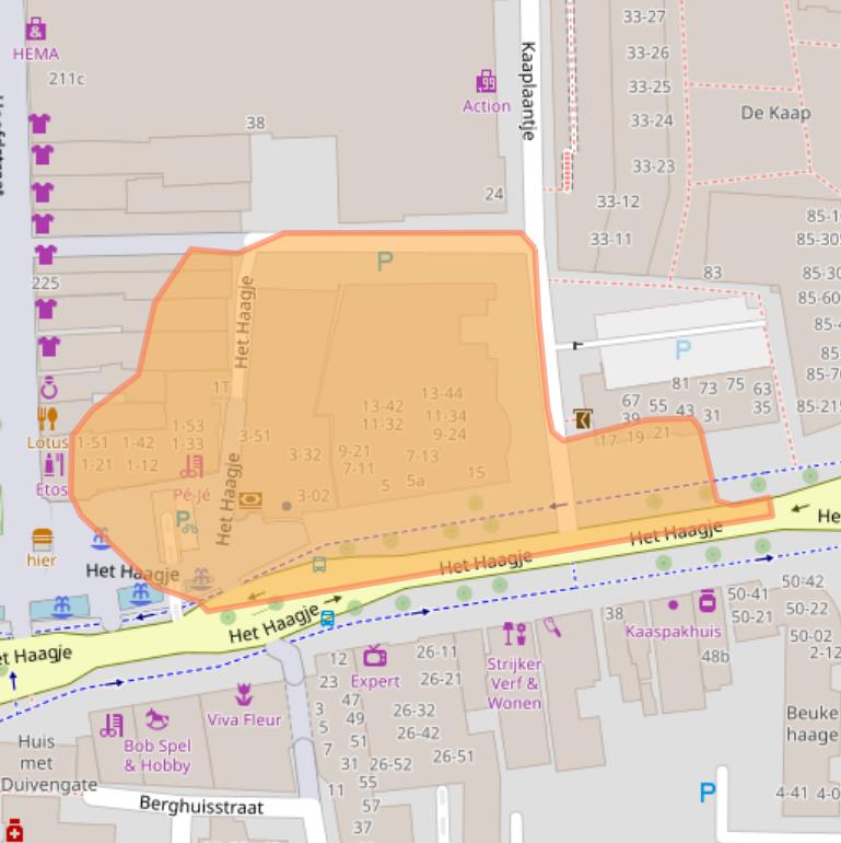 Kaart van postcodegebied 7902LA.