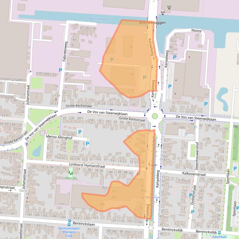 Kaart van postcodegebied 7902LM.