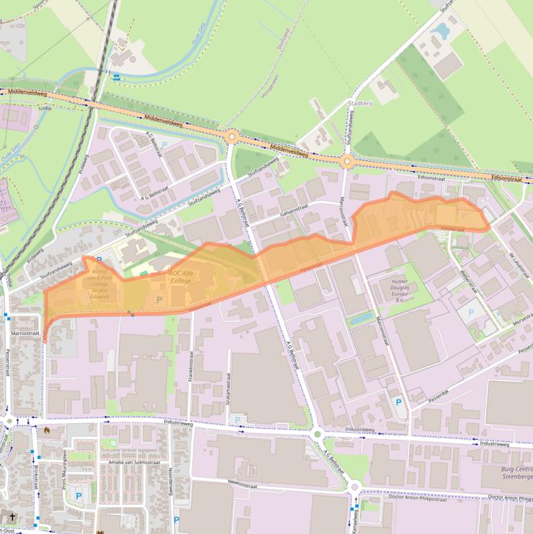 Kaart van postcodegebied 7903AA.