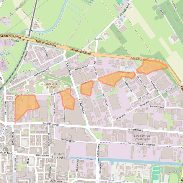 Kaart van postcodegebied 7903AB.