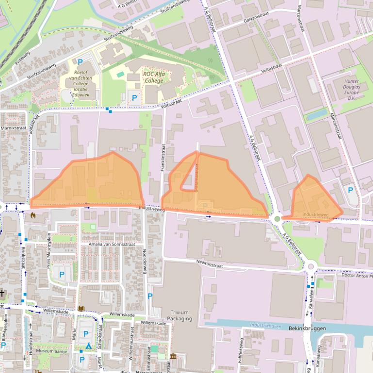 Kaart van postcodegebied 7903AH.