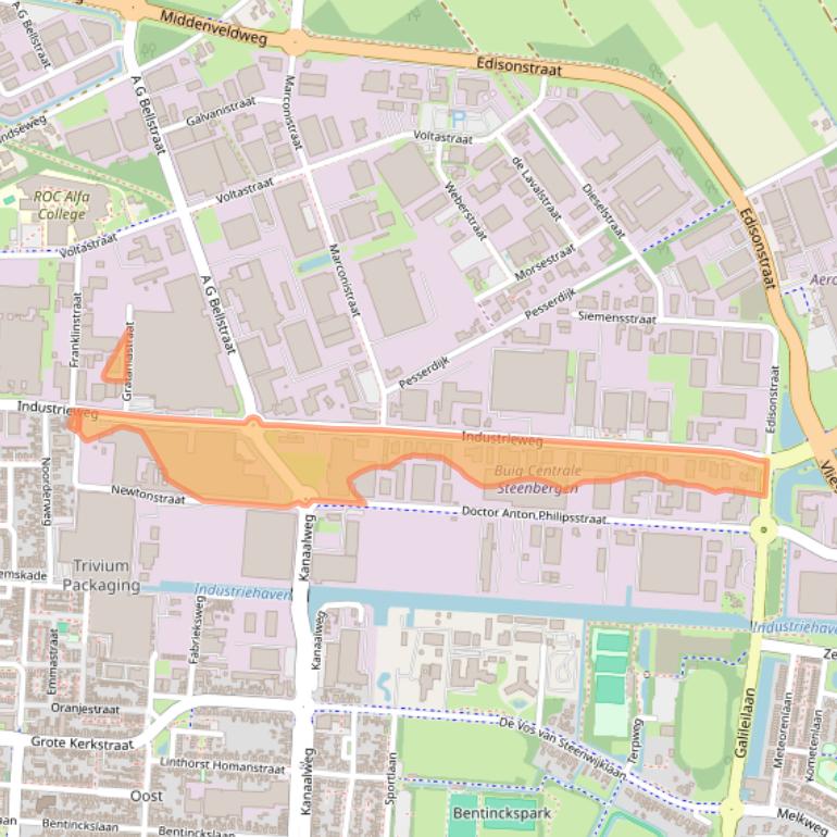 Kaart van postcodegebied 7903AK.
