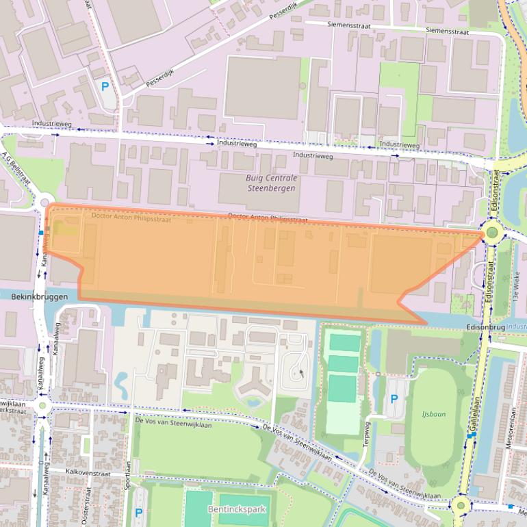 Kaart van postcodegebied 7903AM.