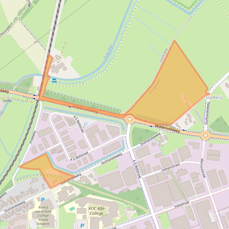 Kaart van postcodegebied 7903TA.