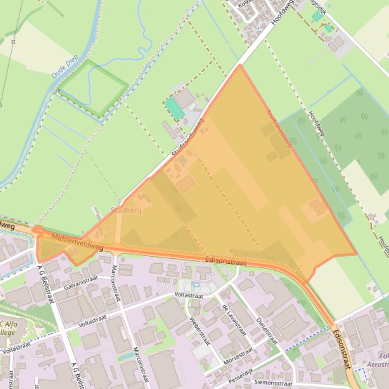 Kaart van postcodegebied 7903TB.