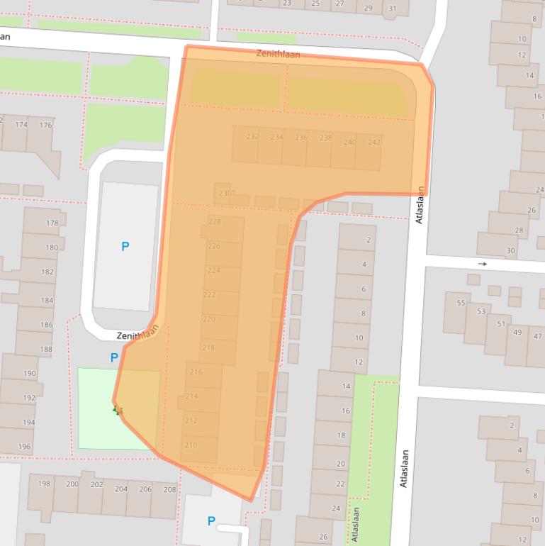 Kaart van postcodegebied 7904AJ.
