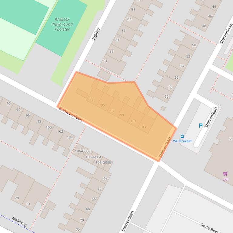 Kaart van postcodegebied 7904CL.