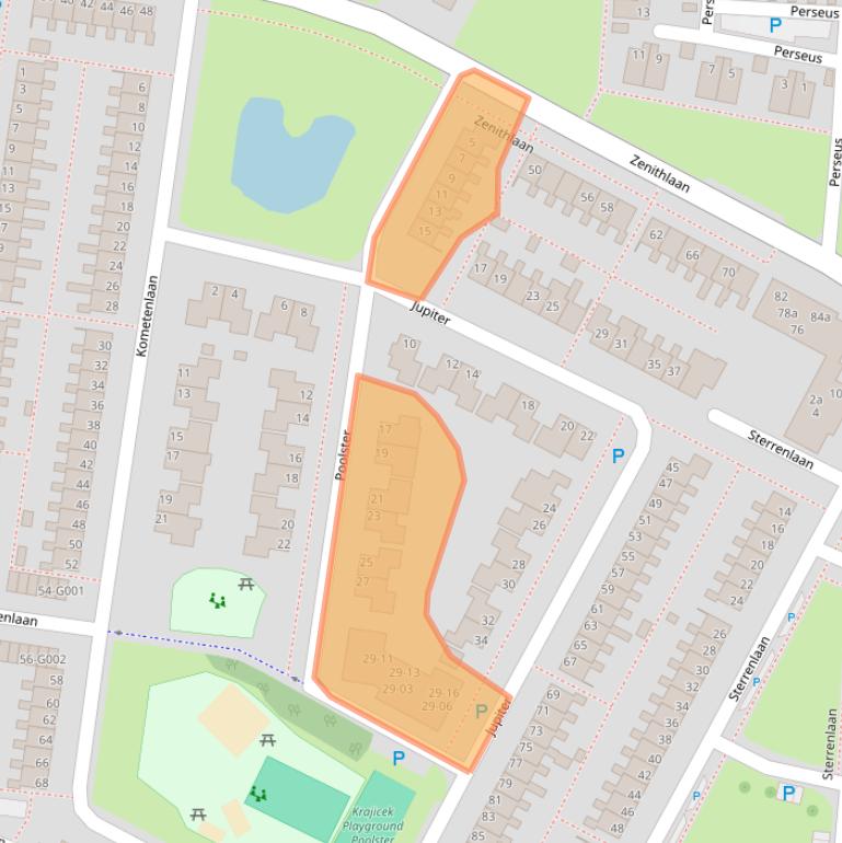 Kaart van postcodegebied 7904CS.