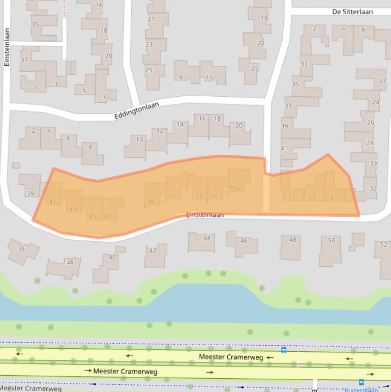 Kaart van postcodegebied 7904EB.