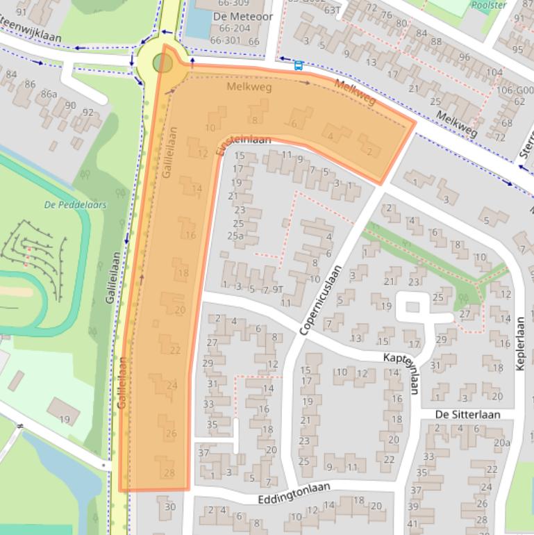 Kaart van postcodegebied 7904EC.