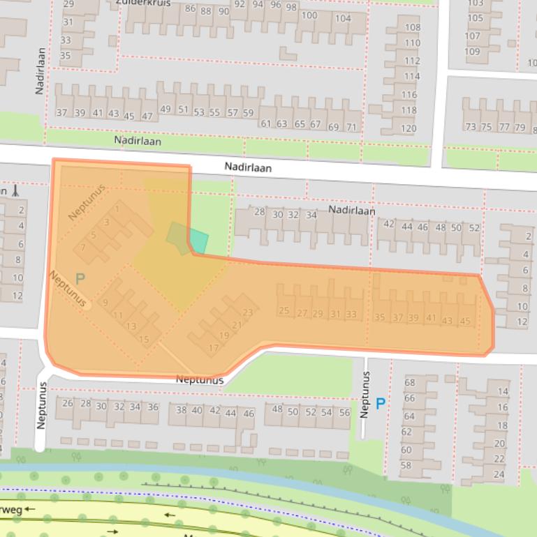 Kaart van postcodegebied 7904GD.