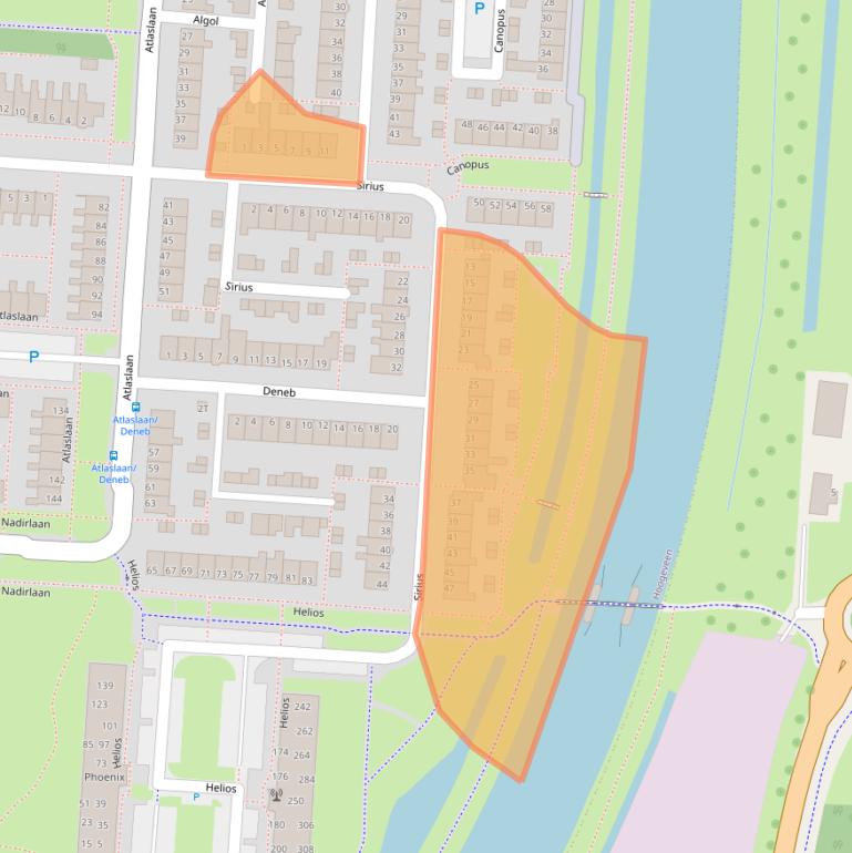 Kaart van postcodegebied 7904JB.